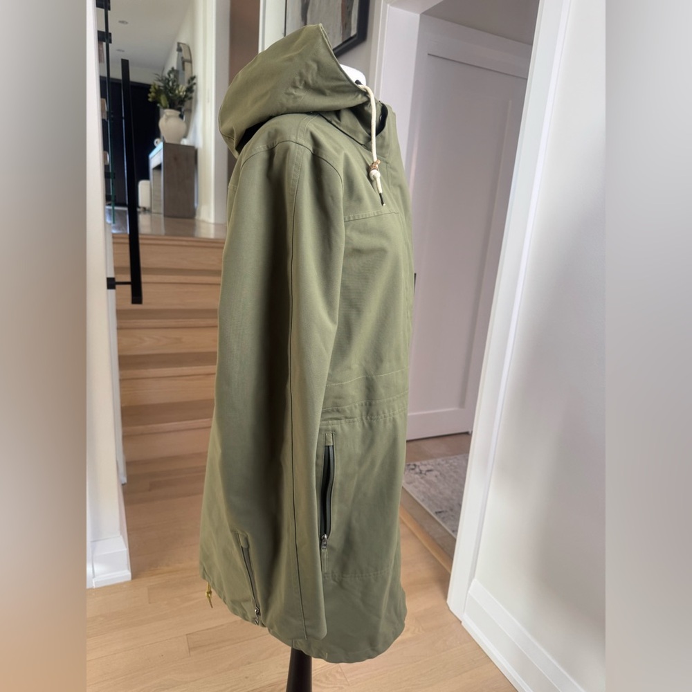 Patagonia Olive Green Waterproof Parka Jacket Size L/XL - Picture 3 of 12